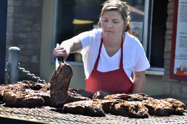 The triangular tri-tip is the bottom end of the sirloin and is difficult to cook but when done right is tender and a favorite of grillers in California. Rayana Pousland grills tri-tips at the Meat Markt in Fresno, Calif. The triangular tri-tip is the bottom end of the sirloin and is difficult to cook but when done right is tender and a favorite of grillers in California. Rayana Pousland grills tri-tips at the Meat Markt in Fresno, Calif.