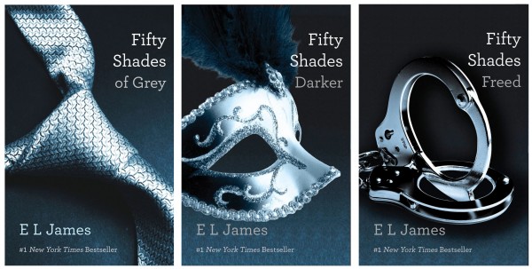 This file combo made of book cover images provided by Vintage Books shows the "Fifty Shades of Grey" trilogy by best-selling author E L James. This file combo made of book cover images provided by Vintage Books shows the "Fifty Shades of Grey" trilogy by best-selling author E L James.