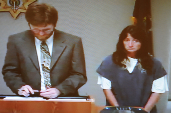 Stephanie Carey (right) makes her first appearance on the charges of stealing a car with lawyer of the day Sean Ociepka (left) at Penobscot Judicial Center on Tuesday, September 4, 2012. Stephanie Carey (right) makes her first appearance on the charges of stealing a car with lawyer of the day Sean Ociepka (left) at Penobscot Judicial Center on Tuesday, September 4, 2012.