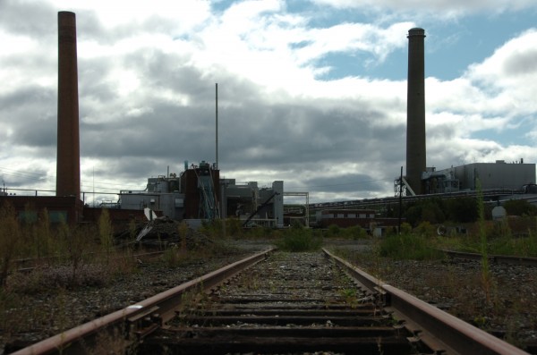 Dormant rails lead to the shuttered paper mill in Millinocket. Photographed Friday morning, Sept, 16, 2011. Dormant rails lead to the shuttered paper mill in Millinocket. Photographed Friday morning, Sept, 16, 2011.