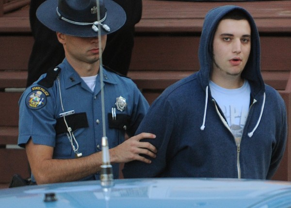 Maine State Police trooper Tucker Bonnevie takes Maxwell Stein into custody on Thursday, Oct. 25, 2012 at 69 New Boston Road in Hermon in connection with a incident on Ohio Street in Bangor on Thursday that involved a person being dragged behind a car. Maine State Police trooper Tucker Bonnevie takes Maxwell Stein into custody on Thursday, Oct. 25, 2012 at 69 New Boston Road in Hermon in connection with a incident on Ohio Street in Bangor on Thursday that involved a person being dragged behind a car.