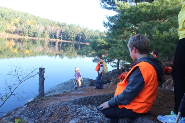 Nason Vassiliev (foreground), sixth-grader at William S. Cohen School in Bangor, pauses to look at the smooth surface of Snowshoe Pond in Eddington on Oct. 17, 2012, on his way to hike Woodchuck Hill with his school's hiking club. Also taking in the beautiful sight are eighth-grader Breanna Wilcox (left) and sixth-grader Mason Spencer. Nason Vassiliev (foreground), sixth-grader at William S. Cohen School in Bangor, pauses to look at the smooth surface of Snowshoe Pond in Eddington on Oct. 17, 2012, on his way to hike Woodchuck Hill with his school's hiking club. Also taking in the beautiful sight are eighth-grader Breanna Wilcox (left) and sixth-grader Mason Spencer.