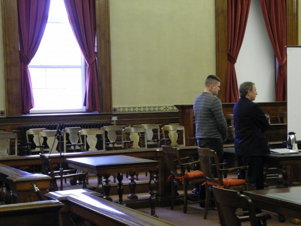 Benjamin Thompson of Swanville stands next to defense counsel Steven Peterson on Tuesday afternoon in Waldo County Superior Court in Belfast. Benjamin Thompson of Swanville stands next to defense counsel Steven Peterson on Tuesday afternoon in Waldo County Superior Court in Belfast.