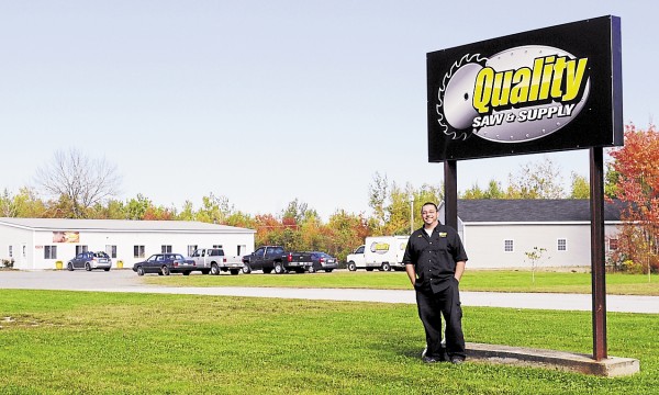 Mike Brasslett is the owner of Quality Saw and Supply, located in West Enfield. The company sells and services saw blades, large diameter knives, grounding knives, and other items used in the forest-products industry. Mike Brasslett is the owner of Quality Saw and Supply, located in West Enfield. The company sells and services saw blades, large diameter knives, grounding knives, and other items used in the forest-products industry.