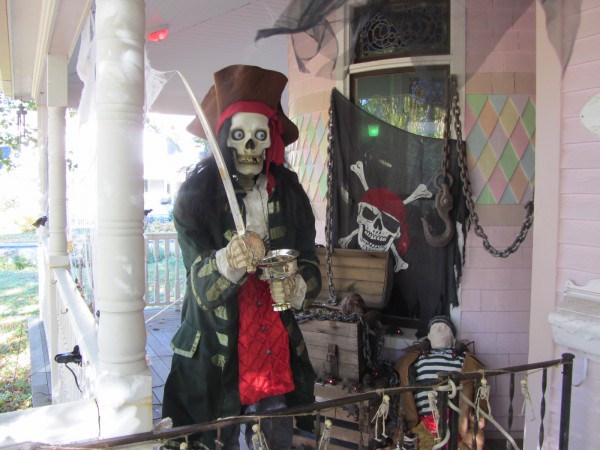 These ghoulish pirates will greet visitors to Brian and Tiare Messing's home in Rockland. These ghoulish pirates will greet visitors to Brian and Tiare Messing's home in Rockland.