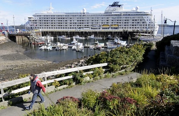 Eastport was the port of call Tuesday, Oct. 9, 2012 for The World, which is is billed as the "world's largest yacht." The 644-foot vessel is owned by 130 families who live in luxury on-board condominiums. Eastport was the port of call Tuesday, Oct. 9, 2012 for The World, which is is billed as the "world's largest yacht." The 644-foot vessel is owned by 130 families who live in luxury on-board condominiums.