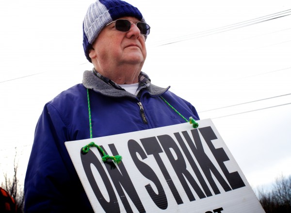 Ken Rumney of Standish stands on strike outside the Hostess Bakery in Biddeford Friday morning Nov. 16, 2012. He started working for the company in 1969. Ken Rumney of Standish stands on strike outside the Hostess Bakery in Biddeford Friday morning Nov. 16, 2012. He started working for the company in 1969.