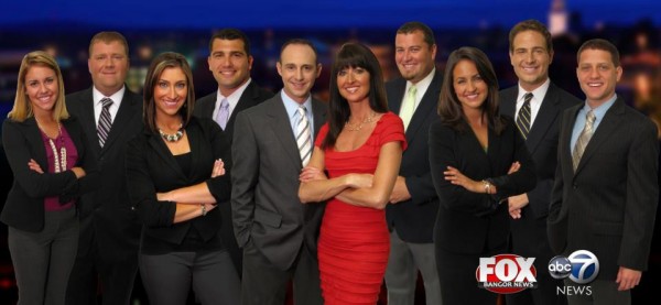 A courtesy image of the news team at Bangor TV stations WVII and WFVX, including Tony Consiglio and Cindy Michaels (center), as well as Lindsey Mills (third from right) and Jared Pliner (second from right). A courtesy image of the news team at Bangor TV stations WVII and WFVX, including Tony Consiglio and Cindy Michaels (center), as well as Lindsey Mills (third from right) and Jared Pliner (second from right).
