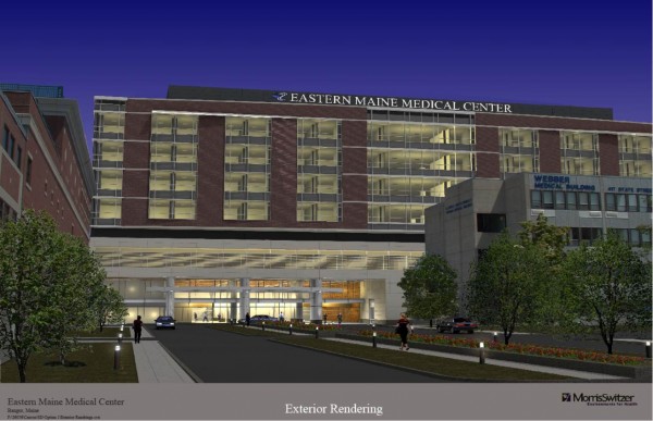 A rendering by architecture firm Morris Switzer of Eastern Maine Medical Center's $250 million expansion and modernization project. A rendering by architecture firm Morris Switzer of Eastern Maine Medical Center's $250 million expansion and modernization project.