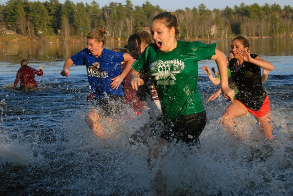 Mattanawcook Academy of Lincoln high school students and staff at RSU 67 did a polar dip to raise money for Hurricane Sandy victims at Prince Thomas Park in Lincoln on Tuesday, Nov. 20, 2012. Mattanawcook Academy of Lincoln high school students and staff at RSU 67 did a polar dip to raise money for Hurricane Sandy victims at Prince Thomas Park in Lincoln on Tuesday, Nov. 20, 2012.