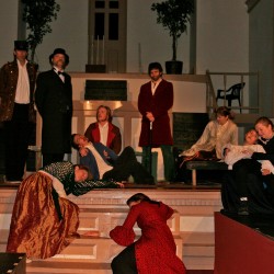 Henry Thoreau dreams of war's consequences. The Night Thoreau Spent in Jail, a play presented by the cast of Theater at the Union Street Brick Church with, left to right: Scott Weeks, Dennis Hamrick, Sarah Weeks, Ivan Flanzala, Dylan Brennan, Macey Jennings, Stephan Metropolous, Heidi Ravenscraft, Nicholas Flanzala, and Kelly Nelson-Santiago. Henry Thoreau dreams of war's consequences. The Night Thoreau Spent in Jail, a play presented by the cast of Theater at the Union Street Brick Church with, left to right: Scott Weeks, Dennis Hamrick, Sarah Weeks, Ivan Flanzala, Dylan Brennan, Macey Jennings, Stephan Metropolous, Heidi Ravenscraft, Nicholas Flanzala, and Kelly Nelson-Santiago.
