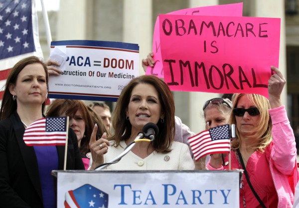 Rep. Michele Bachmann, R-Minn., was accompanied last March in Washington by Tea Party Patriots National Coordinator Jenny Beth Martin, National Coordinator, left, and Lisa Nancollas of the Pennsylvania Tea party Patriots, as they spoke against the the constitutionality of President Barack Obama's health care overhaul. Rep. Michele Bachmann, R-Minn., was accompanied last March in Washington by Tea Party Patriots National Coordinator Jenny Beth Martin, National Coordinator, left, and Lisa Nancollas of the Pennsylvania Tea party Patriots, as they spoke against the the constitutionality of President Barack Obama's health care overhaul.