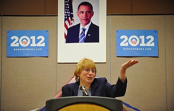 Former Maine Attorney General Janet T. Mills speaks to area democrats at the start of the Penobscot County Democratic Caucus at the Bangor Civic Center in Bangor in February 2012. Former Maine Attorney General Janet T. Mills speaks to area democrats at the start of the Penobscot County Democratic Caucus at the Bangor Civic Center in Bangor in February 2012.