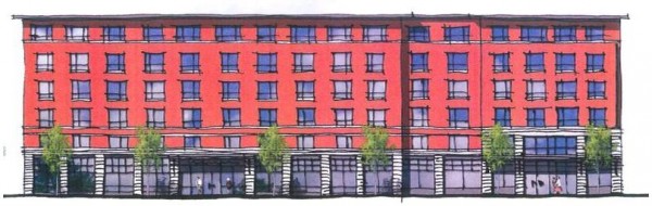 A preliminary sketch of the Courtyard by Marriott hotel complex proposed for 321 Commercial St., between Maple Street and Foundry Lane. The development is now being reviewed by the Historic Preservation Board and Planning Board. A preliminary sketch of the Courtyard by Marriott hotel complex proposed for 321 Commercial St., between Maple Street and Foundry Lane. The development is now being reviewed by the Historic Preservation Board and Planning Board.