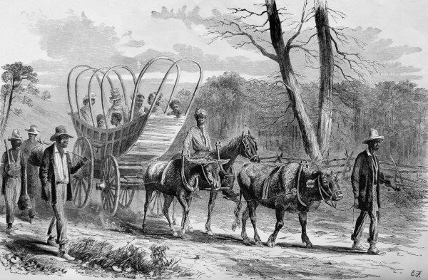 Employed by "Frank Leslie's Illustrated Newspaper," artist Edwin Forbes sketches these escaped slaves, known collectively by the legal term "contrabands," fleeing their Southern masters and reaching a Union camp in Virginia. Federal authorities often established camps for escaped slaves; writing from a Mississippi River outpost in Louisiana on Christmas Day 1862, a soldier from Co. A, 14th Maine Infantry, discussed the camp created near his post. He wrote that the former slaves knew about the impending Emancipation Proclamation. Employed by "Frank Leslie's Illustrated Newspaper," artist Edwin Forbes sketches these escaped slaves, known collectively by the legal term "contrabands," fleeing their Southern masters and reaching a Union camp in Virginia. Federal authorities often established camps for escaped slaves; writing from a Mississippi River outpost in Louisiana on Christmas Day 1862, a soldier from Co. A, 14th Maine Infantry, discussed the camp created near his post. He wrote that the former slaves knew about the impending Emancipation Proclamation.