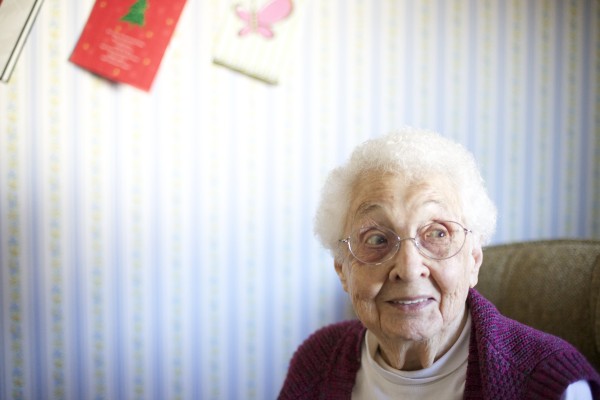 Francis Marcelonis of Brewer will turn 100 years old on Christmas Day. Marcelonis is the daughter of Lithuanian immigrants and lives with her grandson Steve Alekshun. Francis Marcelonis of Brewer will turn 100 years old on Christmas Day. Marcelonis is the daughter of Lithuanian immigrants and lives with her grandson Steve Alekshun.