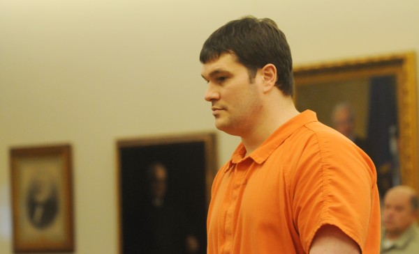 Jamie Bouchard leaves the court room at the Penobscot Judicial Center in Bangor on Tuesday after pleading guilty to burglarizing former baseball star Matt Stair's home. Bouchard was sentenced to 7 years for three different burglaries. Jamie Bouchard leaves the court room at the Penobscot Judicial Center in Bangor on Tuesday after pleading guilty to burglarizing former baseball star Matt Stair's home. Bouchard was sentenced to 7 years for three different burglaries.