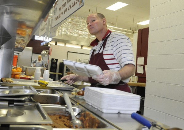 Ed Clement has been serving lunch at Bangor High School for four years. Lunches "are getting much healthier," says Clement. The nutritional value of school lunches in the Bangor school system has changed and improved over the last five years by adding whole grains, salad bars, and more fruits and vegetables to the menu. Ed Clement has been serving lunch at Bangor High School for four years. Lunches "are getting much healthier," says Clement. The nutritional value of school lunches in the Bangor school system has changed and improved over the last five years by adding whole grains, salad bars, and more fruits and vegetables to the menu.