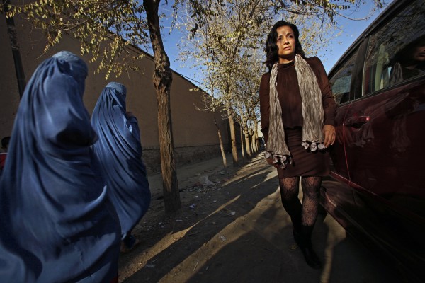 Women in burkas stare at Fereshta with her bare legs and uncovered head, in Old Kabul's Shar-e-Kohna neighborhood. Fereshta Kazemi visits the set of the drama series, "Kocha-e-Ma" or "Our Street," in which she will soon star. Women in burkas stare at Fereshta with her bare legs and uncovered head, in Old Kabul's Shar-e-Kohna neighborhood. Fereshta Kazemi visits the set of the drama series, "Kocha-e-Ma" or "Our Street," in which she will soon star.