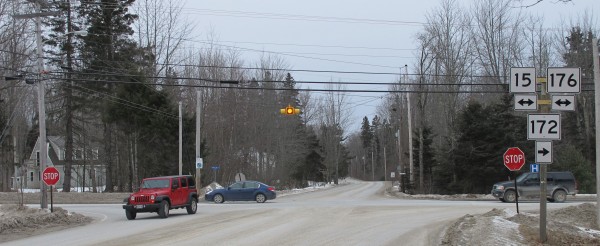 The four-way intersection of South Street, Tenney Hill Road, Beech Hill Road and Mines Road in Blue Hill will be replaced this year by a single-lane roundabout. An $842,000 contract for the job was awarded to R.F. Foster & Sons of Ellsworth on Jan. 18, 2013, and the job is expected to be completed in August. The four-way intersection of South Street, Tenney Hill Road, Beech Hill Road and Mines Road in Blue Hill will be replaced this year by a single-lane roundabout. An $842,000 contract for the job was awarded to R.F. Foster & Sons of Ellsworth on Jan. 18, 2013, and the job is expected to be completed in August.