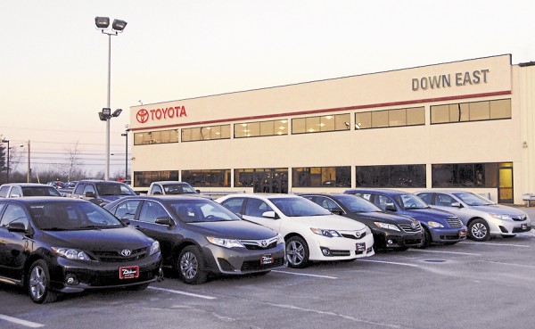 At 6:55 a.m. on a bitterly cold Wednesday, Jan. 23, 2013, the rising sun has not quite touched the main building and new vehicles at Downeast Toyota on Wilson Street in Brewer. The thermometer hovered at -4 degrees; the wind blew a steady 10-15 miles per hour.
At 6:55 a.m. on a bitterly cold Wednesday, Jan. 23, 2013, the rising sun has not quite touched the main building and new vehicles at Downeast Toyota on Wilson Street in Brewer. The thermometer hovered at -4 degrees; the wind blew a steady 10-15 miles per hour.