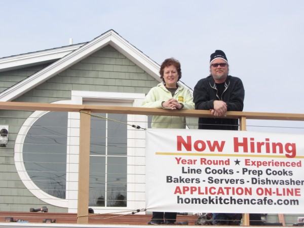 James Hatch and Susan Schiro stand on the new second-floor balcony of The Home Kitchen Cafe that will reopen by the end of the month after about five months of renovations. James Hatch and Susan Schiro stand on the new second-floor balcony of The Home Kitchen Cafe that will reopen by the end of the month after about five months of renovations.