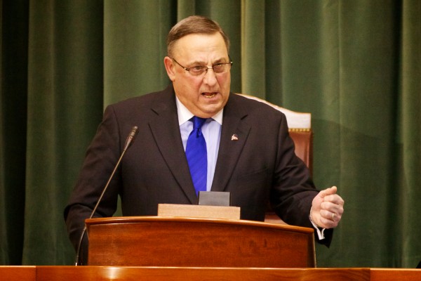 Maine Gov. Paul LePage delivers his State of the State address in in the house chambers in Augusta on Tuesday, Feb. 5, 2013. Maine Gov. Paul LePage delivers his State of the State address in in the house chambers in Augusta on Tuesday, Feb. 5, 2013.