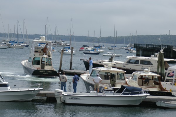 Boats start lining up at the docks in Rockland Harbor in preparation for the Maine Boats & Harbors Show in August 2004. A proposed redesign of the town's Harbor Park could cost as much as $2.5 million. Boats start lining up at the docks in Rockland Harbor in preparation for the Maine Boats & Harbors Show in August 2004. A proposed redesign of the town's Harbor Park could cost as much as $2.5 million.