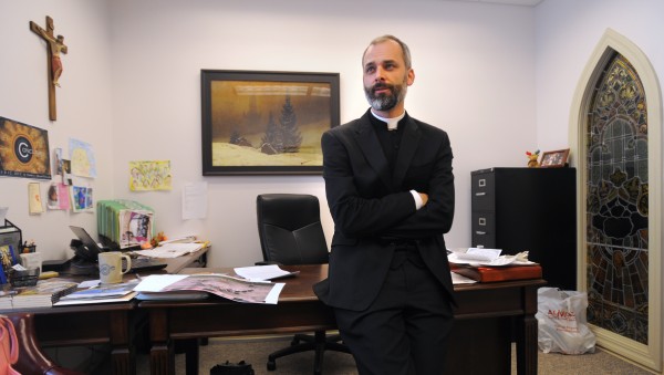 The Rev. Seamus Griesbach reacted with understanding to the announcement that Pope Benedict XVI will resign at the end of this month. Griesbach was a seminarian in Rome when Pope Benedict XVI was elected in 2005. The Rev. Seamus Griesbach reacted with understanding to the announcement that Pope Benedict XVI will resign at the end of this month. Griesbach was a seminarian in Rome when Pope Benedict XVI was elected in 2005.