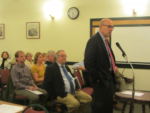 H. Thompson Rodman speaks before the Camden Planning Board Wednesday night at an informational meeting. H. Thompson Rodman speaks before the Camden Planning Board Wednesday night at an informational meeting.
