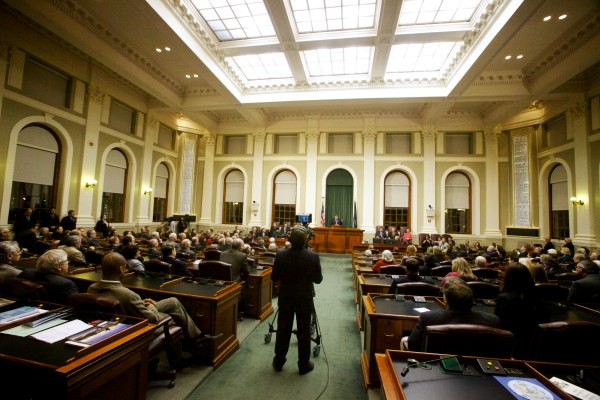 Maine Gov. Paul LePage delivers his State of the State address in in the house chambers in Augusta Tuesday, Feb. 5, 2013. Maine Gov. Paul LePage delivers his State of the State address in in the house chambers in Augusta Tuesday, Feb. 5, 2013.