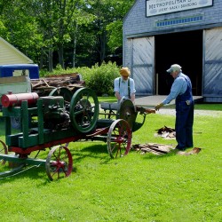 Pictured is the operation of an early gasoline engine used to saw wood at the Boothbay Railway Village. Learn more about this activity at the Boothbay Railway Village this Saturday, Feb. 9, at 1:30pm. The talk is free to the public. Pictured is the operation of an early gasoline engine used to saw wood at the Boothbay Railway Village. Learn more about this activity at the Boothbay Railway Village this Saturday, Feb. 9, at 1:30pm. The talk is free to the public.