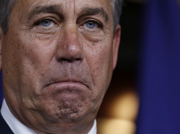 U.S. Speaker of the House John Boehner pauses as he speaks after meeting with the House Republican Conference members on Capitol Hill in Washington, March 13, 2013. U.S. Speaker of the House John Boehner pauses as he speaks after meeting with the House Republican Conference members on Capitol Hill in Washington, March 13, 2013.