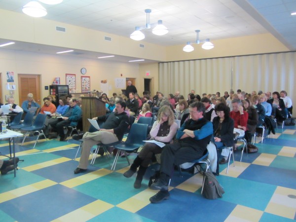 More than 100 people turned out Thursday evening to comment and ask questions about a proposed merger of Rockland District Middle School and Thomaston Grammar School. More than 100 people turned out Thursday evening to comment and ask questions about a proposed merger of Rockland District Middle School and Thomaston Grammar School.