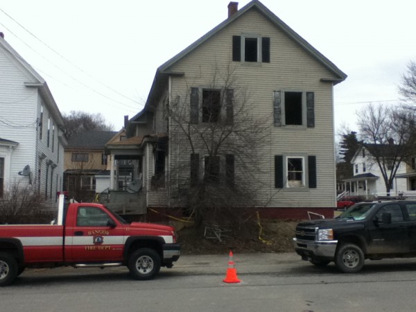Fire officials are investigating what caused a fire at this house on Jefferson Street in Bangor early Thursday. Fire officials are investigating what caused a fire at this house on Jefferson Street in Bangor early Thursday.