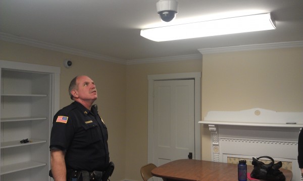Dover-Foxcroft police Sgt. Todd Lyford explains the capabilities of the camera system inside a new room at the police department dedicated to interview children believed to be victims of sexual assaults, on April 19, 2013. Dover-Foxcroft police Sgt. Todd Lyford explains the capabilities of the camera system inside a new room at the police department dedicated to interview children believed to be victims of sexual assaults, on April 19, 2013.