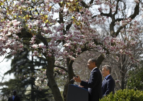 U.S. President Barack Obama delivers remarks on the budget alongside acting Director of Office of Management and Budget Jeff Zients, in the Rose Garden of the White Hose in Washington on April 10, 2013. U.S. President Barack Obama delivers remarks on the budget alongside acting Director of Office of Management and Budget Jeff Zients, in the Rose Garden of the White Hose in Washington on April 10, 2013.