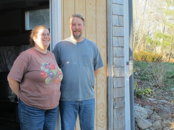 Al and Mia Strong of Strong Brewing Co. stand outside their under-construction home brewery in Sedgwick. The Strongs recently raised the money to start the nano-brewery. Al and Mia Strong of Strong Brewing Co. stand outside their under-construction home brewery in Sedgwick. The Strongs recently raised the money to start the nano-brewery.