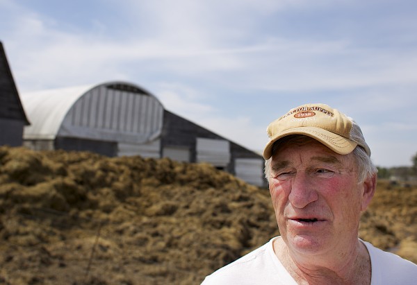 Richard Lary, a dairy farmer in Clinton, has been told that he must remove a trout pond that he recently built on his property because it was built near a wetland and is flooding a nearby neighbor's road. Lary has been threatened with fines up to $7,000 and $500 a day from the Maine Department of Environment Protection. Richard Lary, a dairy farmer in Clinton, has been told that he must remove a trout pond that he recently built on his property because it was built near a wetland and is flooding a nearby neighbor's road. Lary has been threatened with fines up to $7,000 and $500 a day from the Maine Department of Environment Protection.