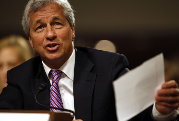 JP Morgan Chase and Company CEO Jamie Dimon answers a question at the U.S. Senate hearing on Capitol Hill in Washington in this file photo taken June 13, 2012. JP Morgan Chase and Company CEO Jamie Dimon answers a question at the U.S. Senate hearing on Capitol Hill in Washington in this file photo taken June 13, 2012.