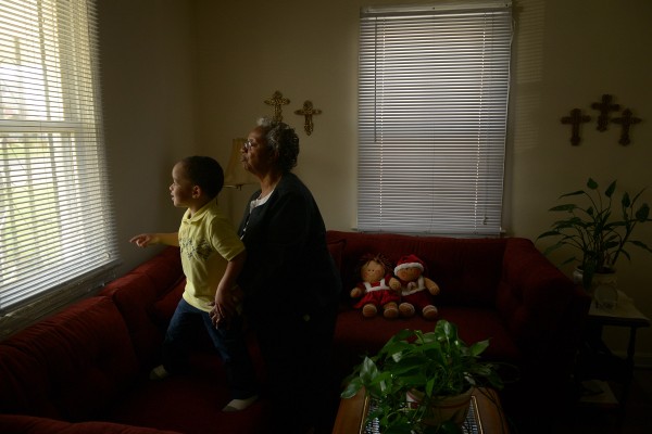 Erma Taylor, shown recently in her Falls Church, Va., home, says her great-grandson Juel Taylor Russ, who lives with her, developed allergies because of mold in the carpet in the house. Erma Taylor, shown recently in her Falls Church, Va., home, says her great-grandson Juel Taylor Russ, who lives with her, developed allergies because of mold in the carpet in the house.