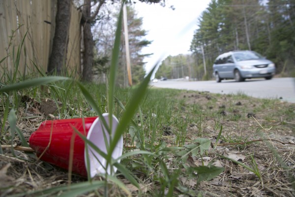 A red plastic cup lays discarded on the side of the road on Park Street near the Grove apartment complex in Orono on Thursday, May 2, 2013. Police have been called to the complex three times over the past week responding to complaints of loud noise and large crowds, said Sgt. Scott Lajoie. A red plastic cup lays discarded on the side of the road on Park Street near the Grove apartment complex in Orono on Thursday, May 2, 2013. Police have been called to the complex three times over the past week responding to complaints of loud noise and large crowds, said Sgt. Scott Lajoie.