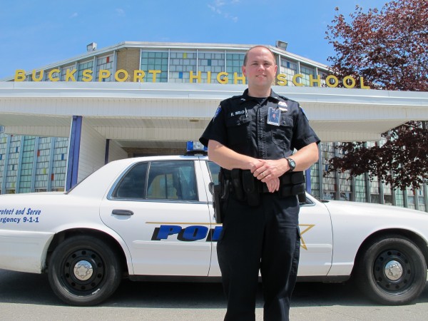 Bucksport Police School Resource Officer Ryan Welch works inside Bucksport's five schools two days per week. The city and school district are considering making the position full-time to better protect and educate students. Bucksport Police School Resource Officer Ryan Welch works inside Bucksport's five schools two days per week. The city and school district are considering making the position full-time to better protect and educate students.