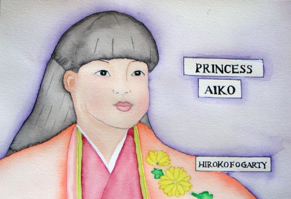 The cover of Hiroko Fogartys new book, "Princess Aiko," features a watercolor of the popular Japanese princess. The cover of Hiroko Fogartys new book, "Princess Aiko," features a watercolor of the popular Japanese princess.