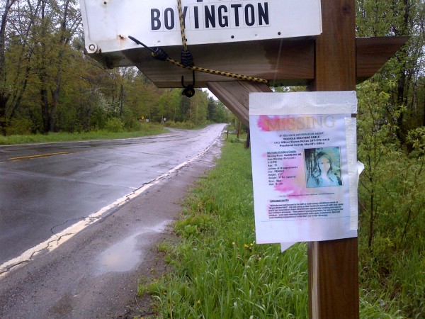 A missing person poster for 15-year-old Nichole Cable, a local girl missing since Mother's Day, hangs on a mailbox near the junction of Route 221 and Pushaw Road on Monday. A missing person poster for 15-year-old Nichole Cable, a local girl missing since Mother's Day, hangs on a mailbox near the junction of Route 221 and Pushaw Road on Monday.
