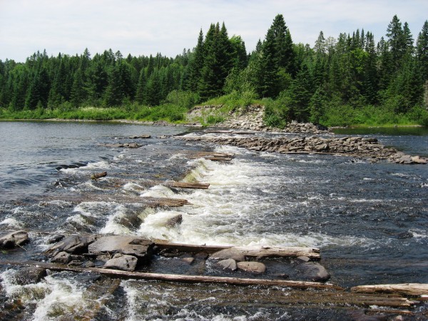 The site of the Long Lake Dam on the Allagash Wilderness Waterway, as it appears now. The site of the Long Lake Dam on the Allagash Wilderness Waterway, as it appears now.