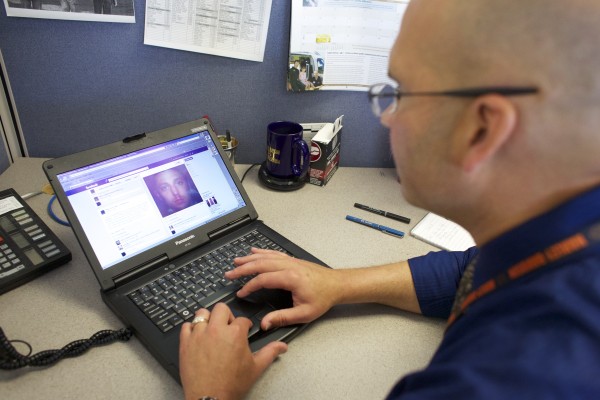 Maine State Police Senior Investigator Darryl Peary shows the state police Facebook page Friday morning at the criminal investigation division office in Bangor. Maine State Police Senior Investigator Darryl Peary shows the state police Facebook page Friday morning at the criminal investigation division office in Bangor.
