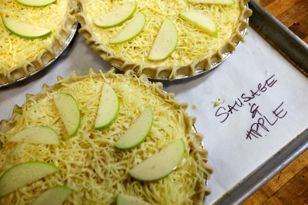Sausage apple quiche stands ready for the oven at Wild Oats Bakery and Cafe in Brunswick Thursday. The popular local eatery is expanding its kitchen space and may open a satellite location on the former U.S. Navy base across town. Sausage apple quiche stands ready for the oven at Wild Oats Bakery and Cafe in Brunswick Thursday. The popular local eatery is expanding its kitchen space and may open a satellite location on the former U.S. Navy base across town.