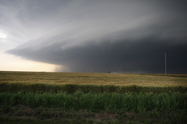 A large storm cell, which reportedly produced a multiple vortex tornado, passes south of El Reno, Okla., on Friday. A large storm cell, which reportedly produced a multiple vortex tornado, passes south of El Reno, Okla., on Friday.