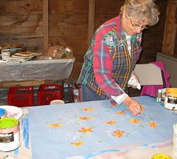 Artist Patience Sampson will be teaching a floor cloth workshop at Woodlawn, Friday, June 21 from 10 am to 4 pm. The cost is $110 for Woodlawn members/$120 for non-members and includes all materials and lunch. For details and registration, call Woodlawn at 667-8671 or visit www.woodlawnmuseum.org. Artist Patience Sampson will be teaching a floor cloth workshop at Woodlawn, Friday, June 21 from 10 am to 4 pm. The cost is $110 for Woodlawn members/$120 for non-members and includes all materials and lunch. For details and registration, call Woodlawn at 667-8671 or visit www.woodlawnmuseum.org.